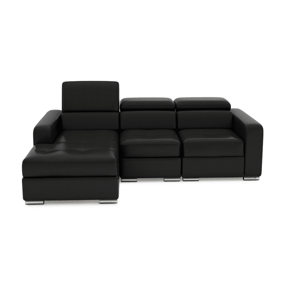 KELBY – Modular Leather Sofa with Extendable Seat & Motorised Incliner (L-Shaped)