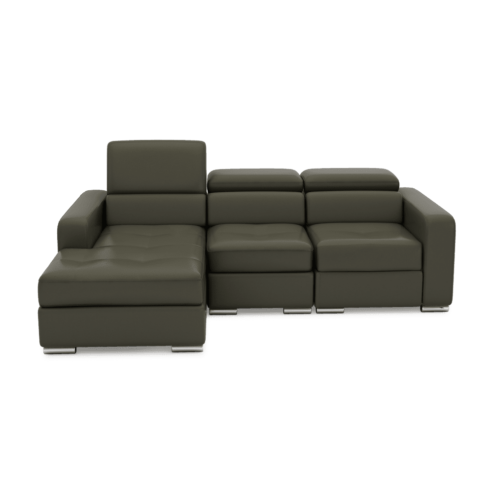 KELBY – Modular Leather Sofa with Extendable Seat & Motorised Incliner (L-Shaped)