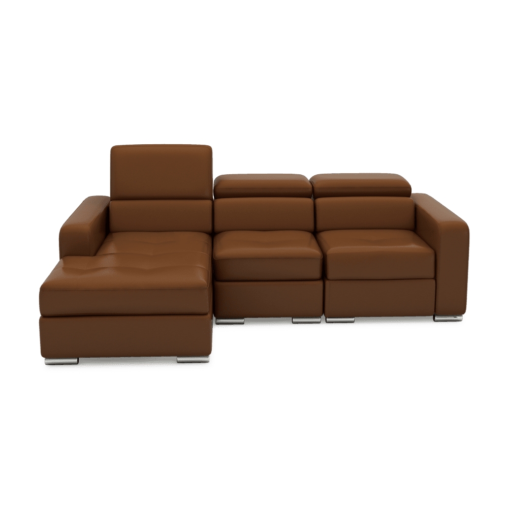 KELBY – Modular Leather Sofa with Extendable Seat & Motorised Incliner (L-Shaped)