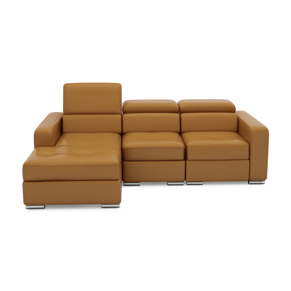 KELBY – Modular Leather Sofa with Extendable Seat & Motorised Incliner (L-Shaped)