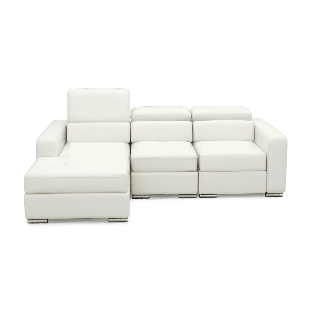 KELBY – Modular Leather Sofa with Extendable Seat & Motorised Incliner (L-Shaped)