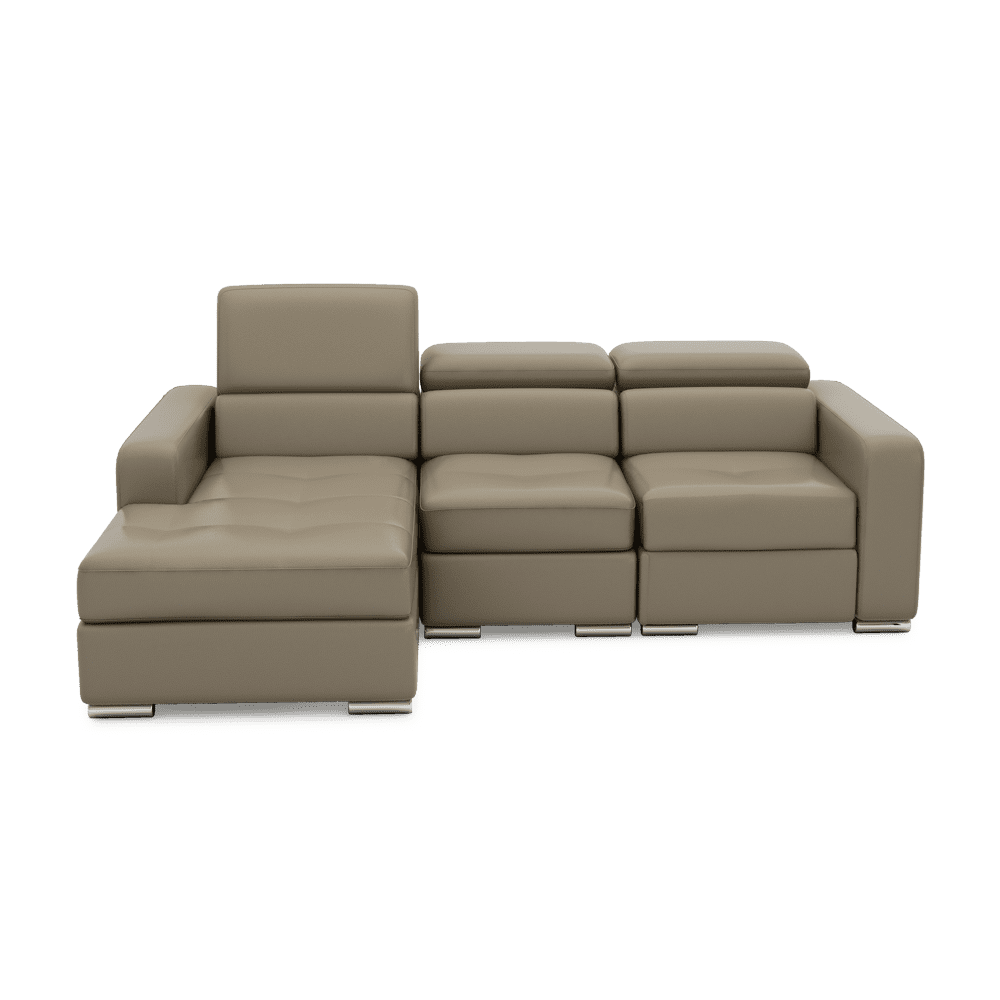 KELBY – Modular Leather Sofa with Extendable Seat & Motorised Incliner (L-Shaped)