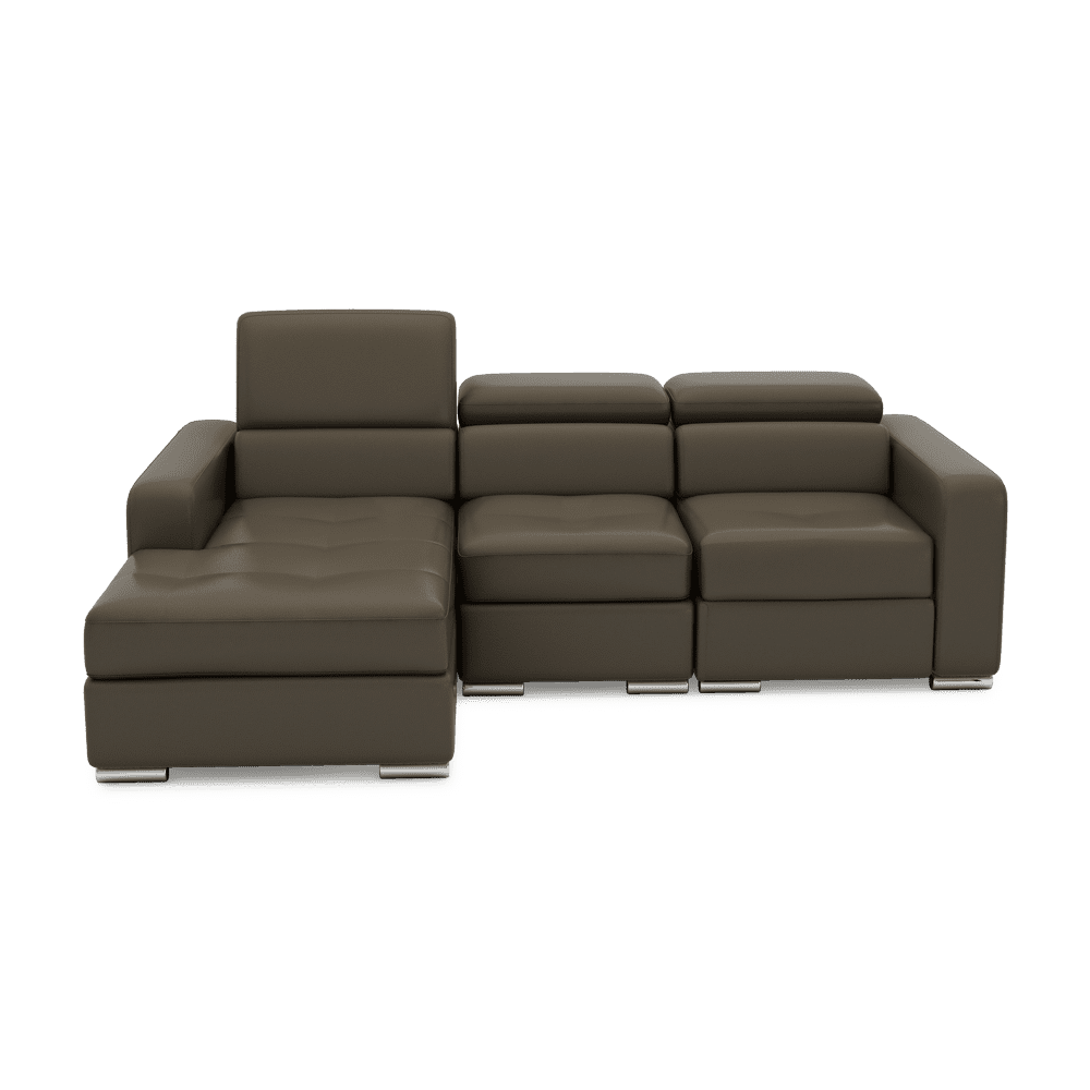 KELBY – Modular Leather Sofa with Extendable Seat & Motorised Incliner (L-Shaped)