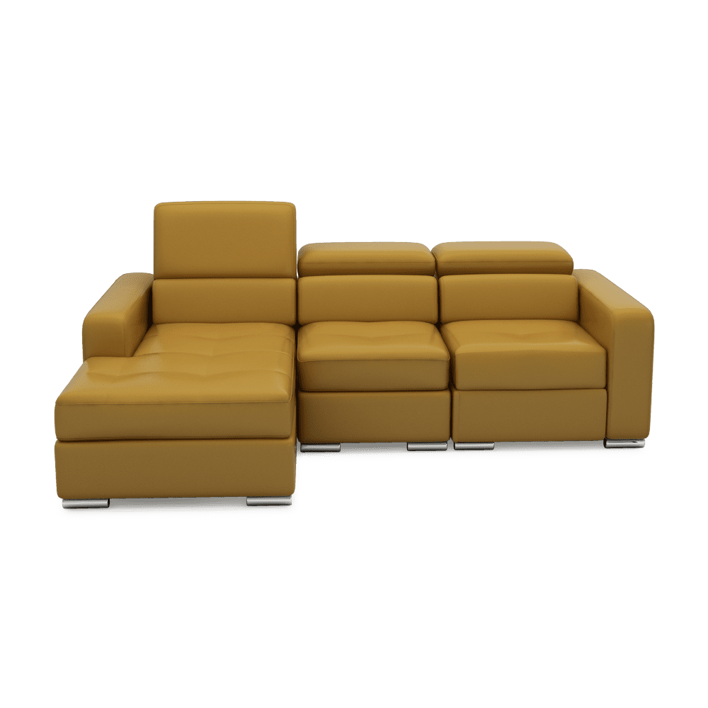 KELBY – Modular Leather Sofa with Extendable Seat & Motorised Incliner (L-Shaped)