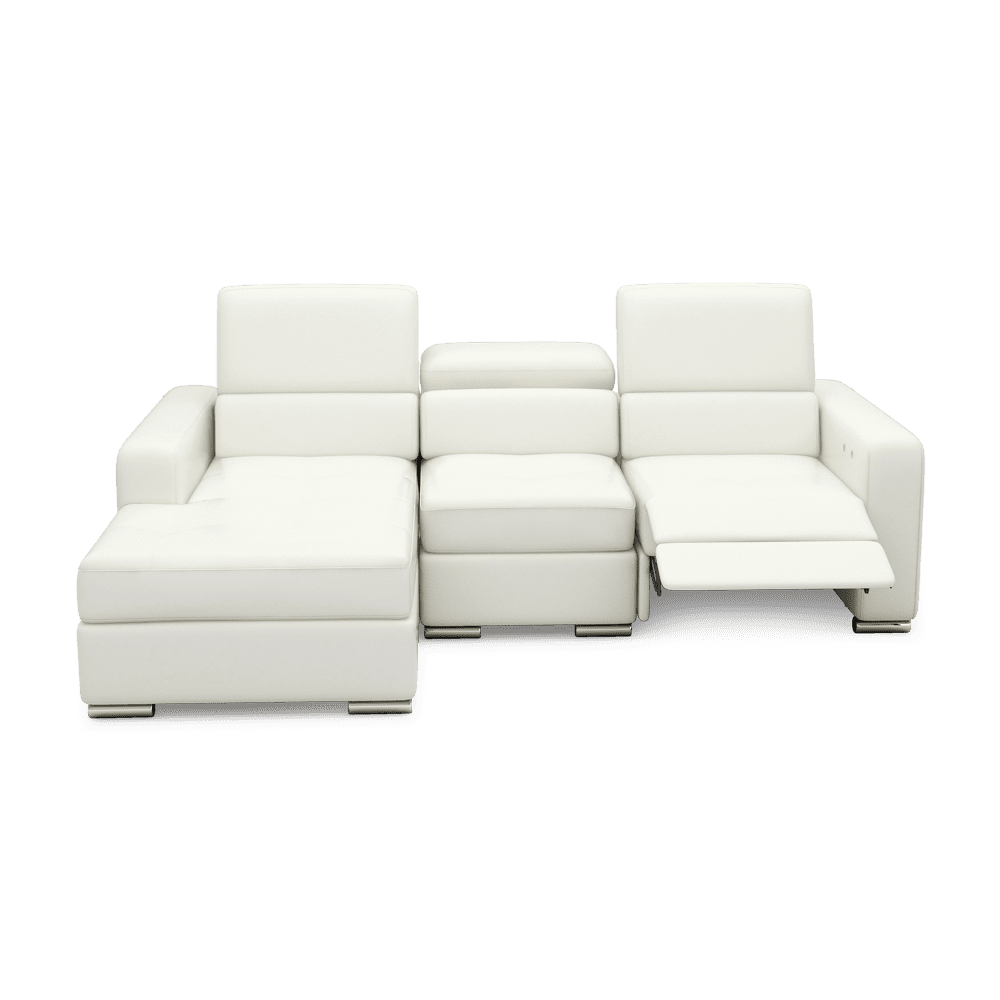 KELBY – Modular Leather Sofa with Extendable Seat & Motorised Incliner (L-Shaped)