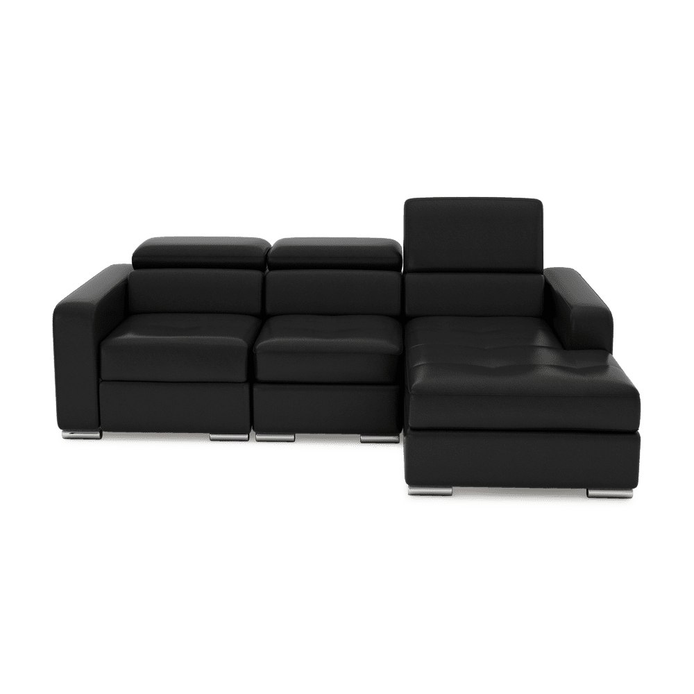 KELBY – Modular Leather Sofa with Extendable Seat & Motorised Incliner (L-Shaped)
