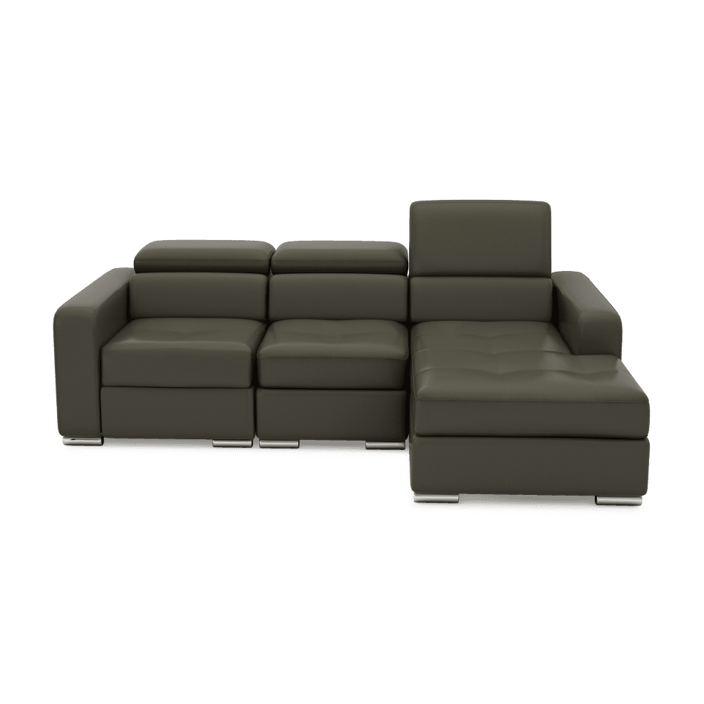 KELBY – Modular Leather Sofa with Extendable Seat & Motorised Incliner (L-Shaped)