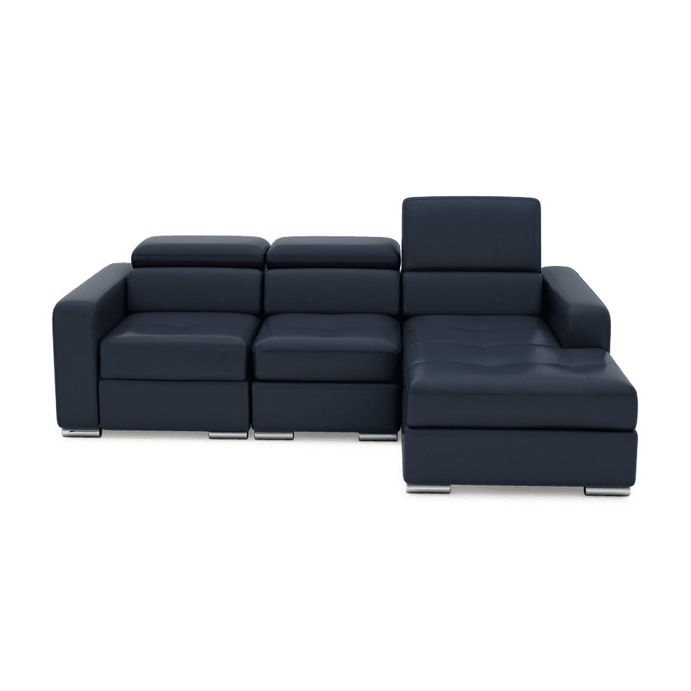 KELBY – Modular Leather Sofa with Extendable Seat & Motorised Incliner (L-Shaped)