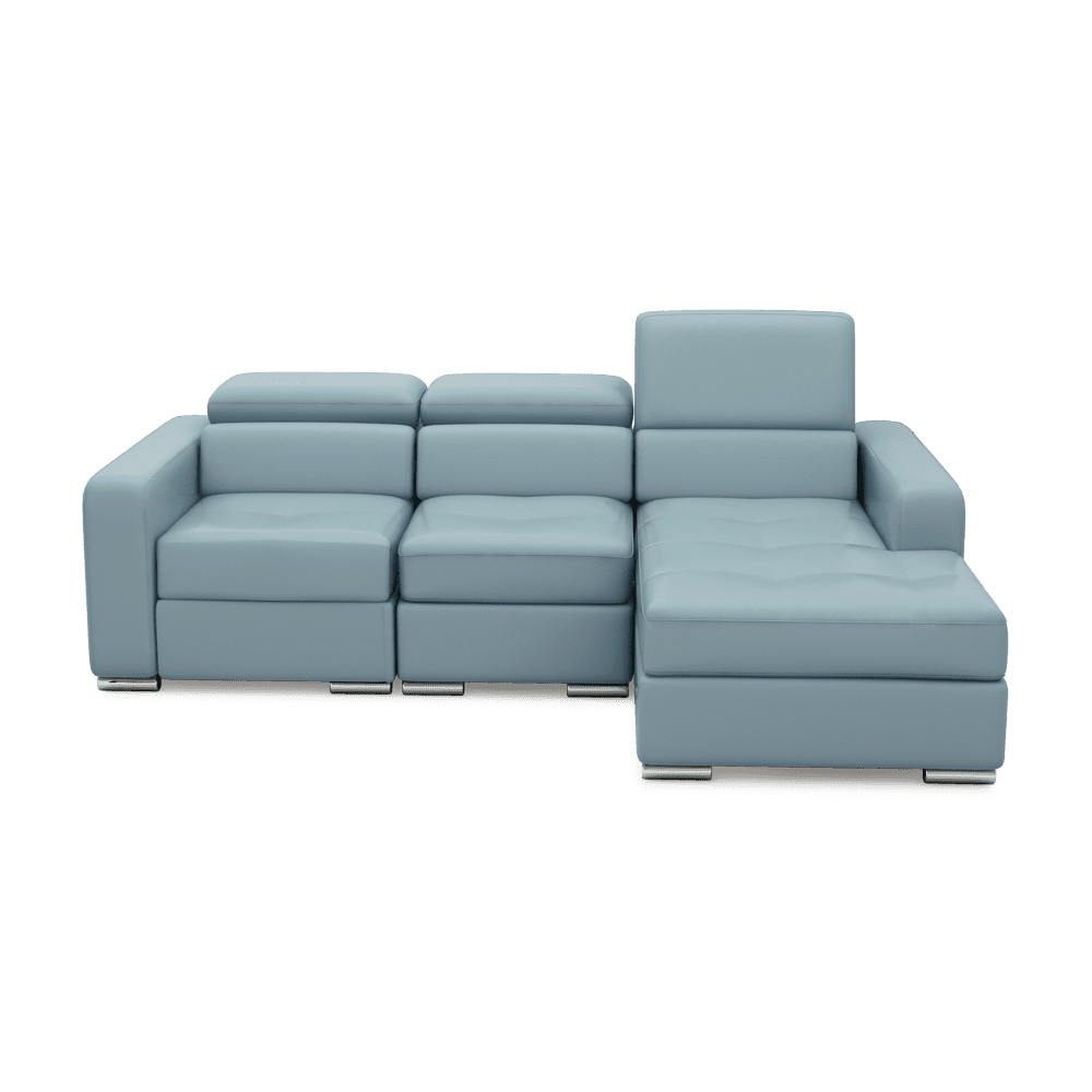 KELBY – Modular Leather Sofa with Extendable Seat & Motorised Incliner (L-Shaped)