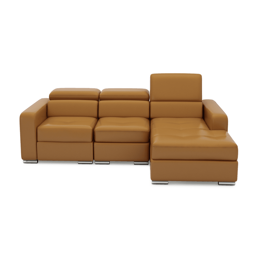 KELBY – Modular Leather Sofa with Extendable Seat & Motorised Incliner (L-Shaped)