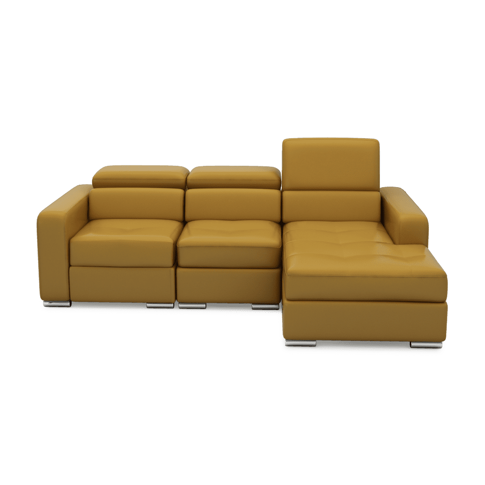KELBY – Modular Leather Sofa with Extendable Seat & Motorised Incliner (L-Shaped)