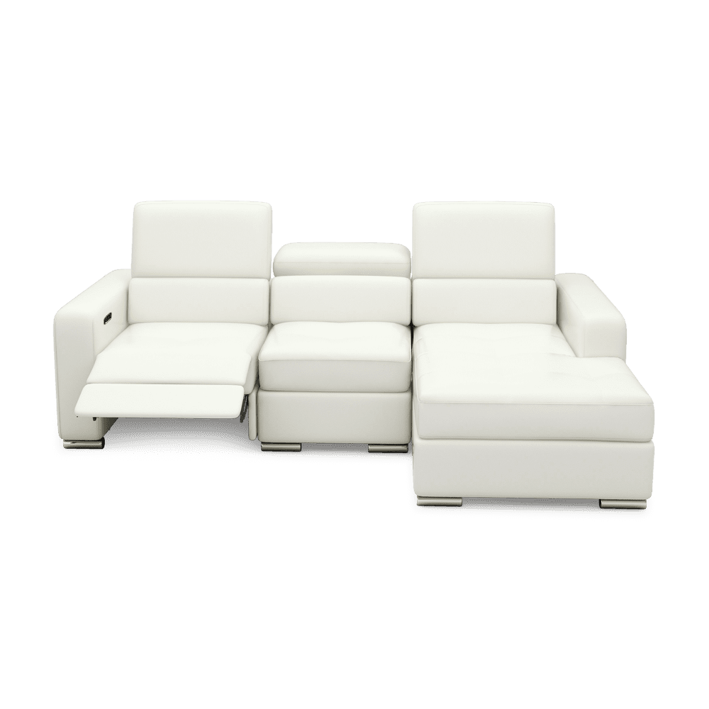 KELBY – Modular Leather Sofa with Extendable Seat & Motorised Incliner (L-Shaped)