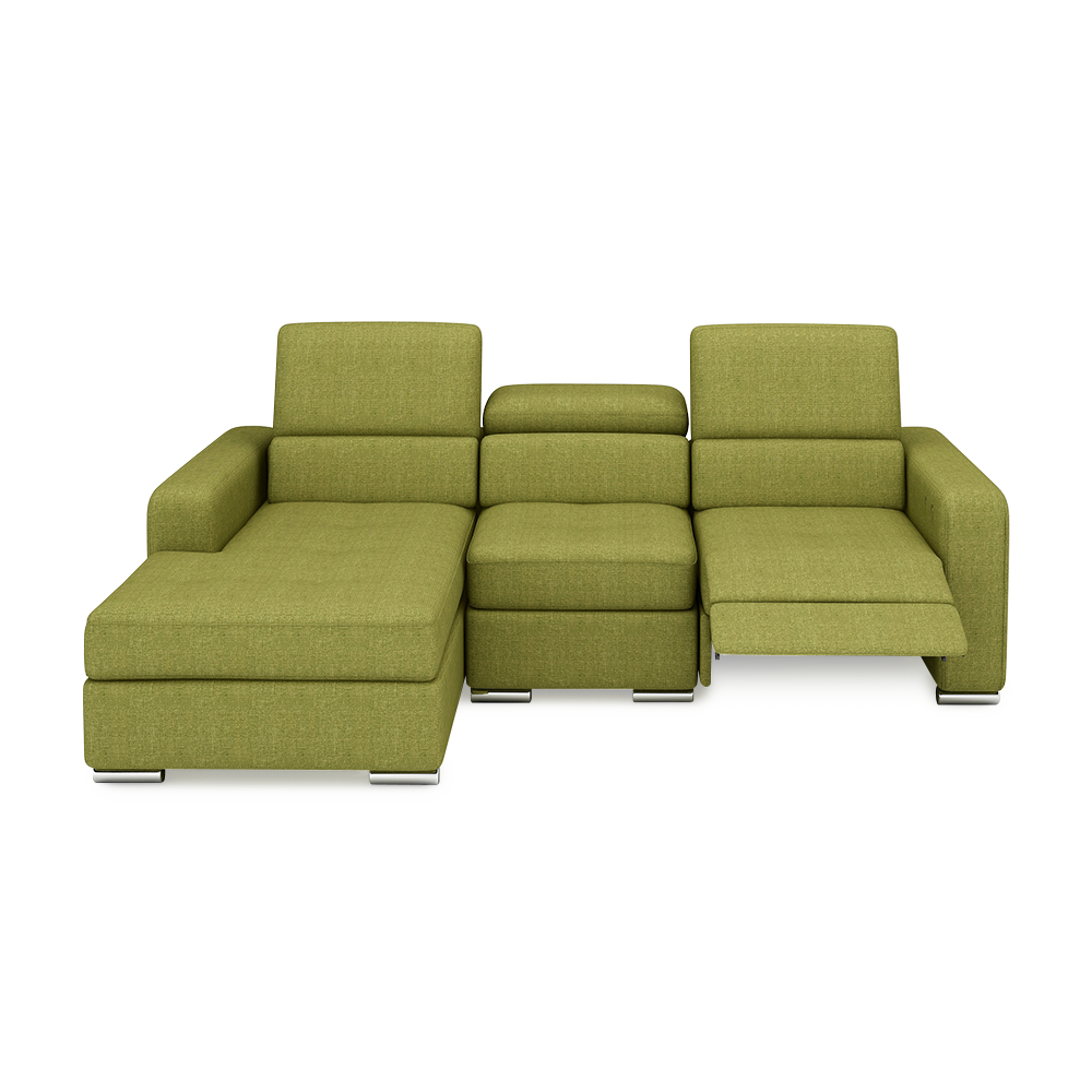 KELBY – Modular Leather Sofa with Extendable Seat & Motorised Incliner (L-Shaped)