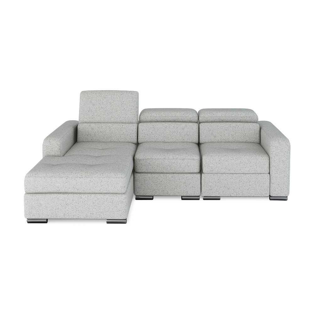 KELBY – Modular Leather Sofa with Extendable Seat & Motorised Incliner (L-Shaped)
