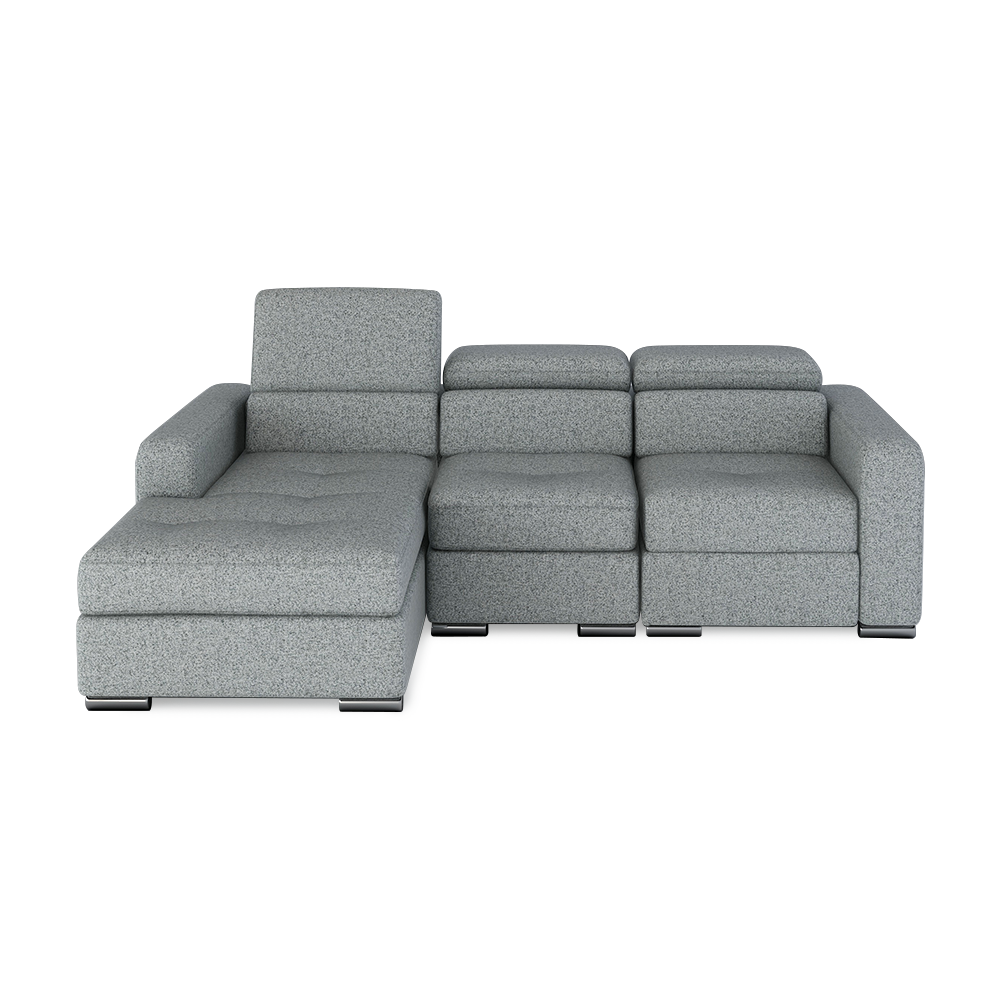 KELBY – Modular Leather Sofa with Extendable Seat & Motorised Incliner (L-Shaped)