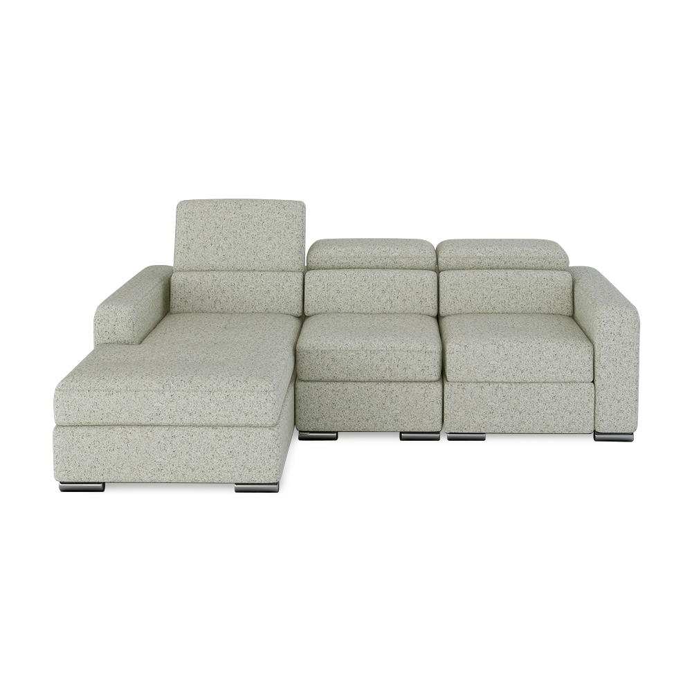 KELBY – Modular Leather Sofa with Extendable Seat & Motorised Incliner (L-Shaped)