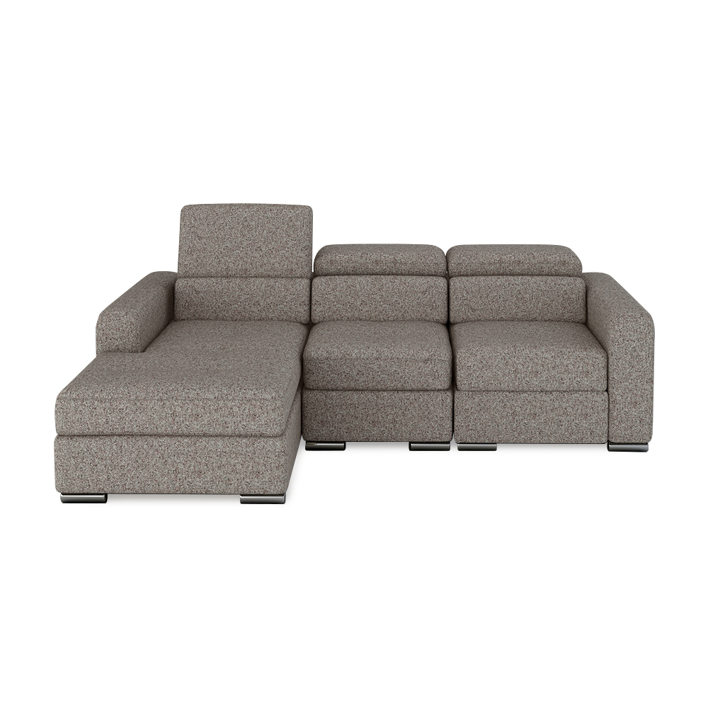 KELBY – Modular Leather Sofa with Extendable Seat & Motorised Incliner (L-Shaped)