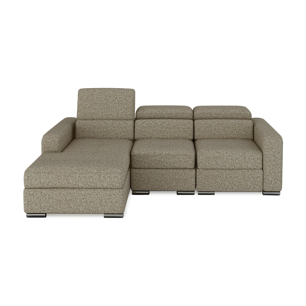 KELBY – Modular Leather Sofa with Extendable Seat & Motorised Incliner (L-Shaped)
