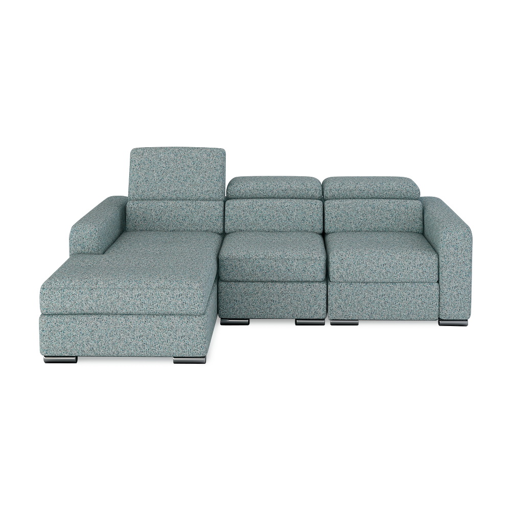 KELBY – Modular Leather Sofa with Extendable Seat & Motorised Incliner (L-Shaped)