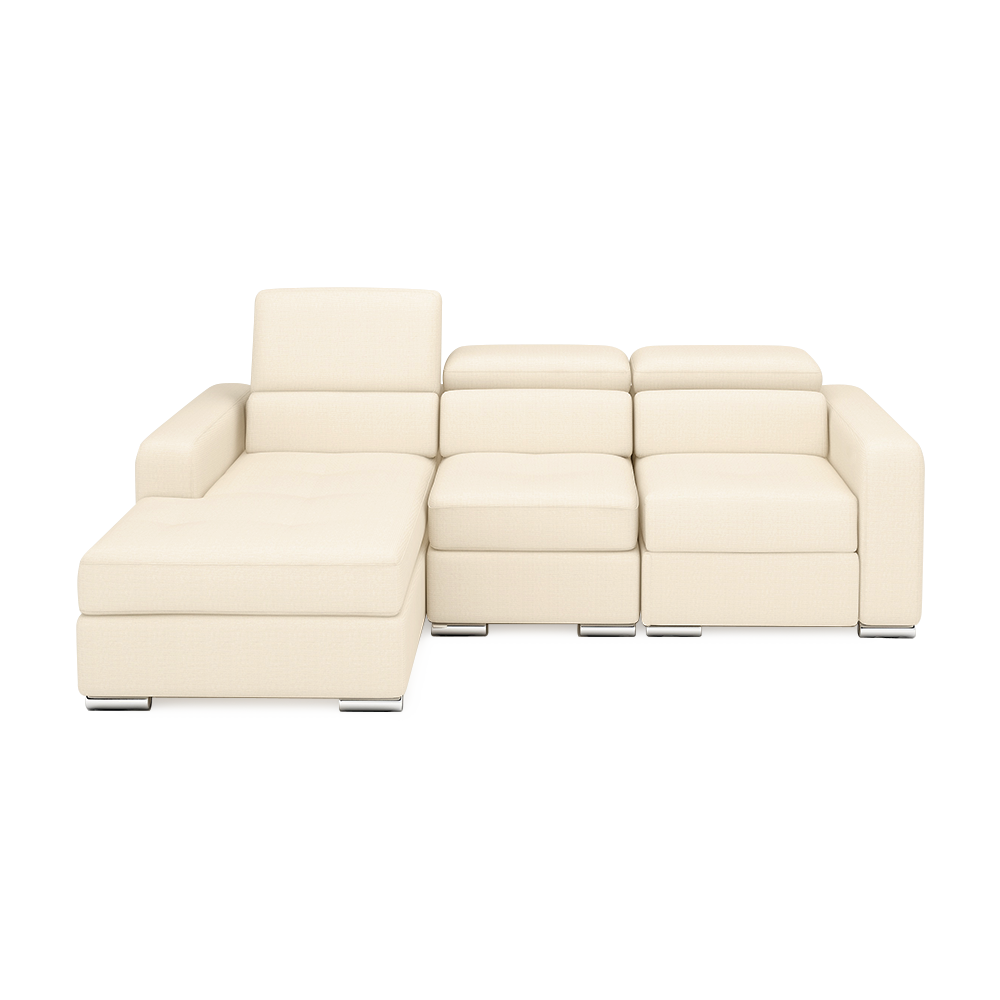 KELBY – Modular Leather Sofa with Extendable Seat & Motorised Incliner (L-Shaped)