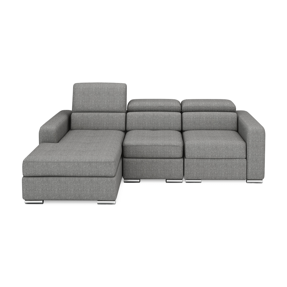 KELBY – Modular Leather Sofa with Extendable Seat & Motorised Incliner (L-Shaped)
