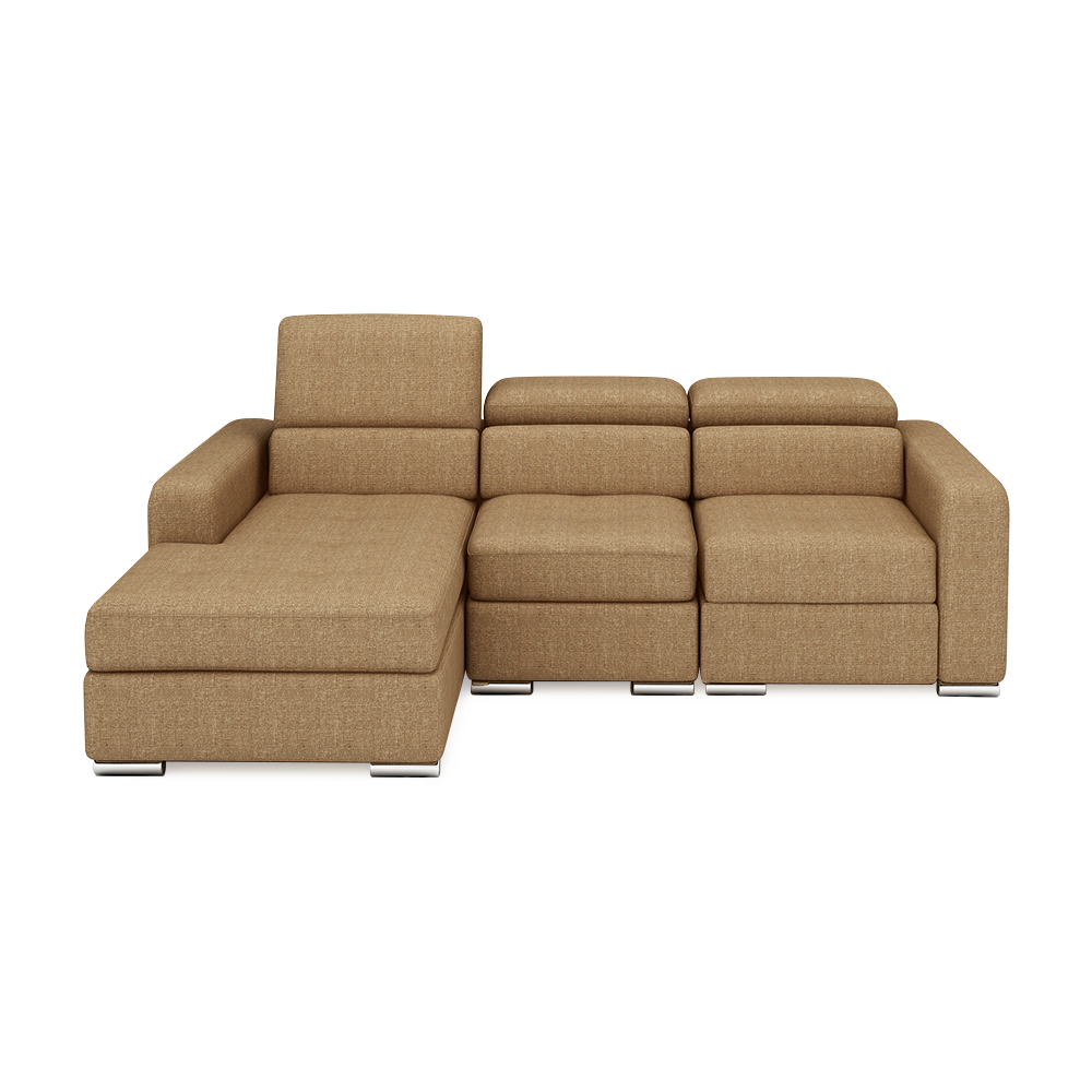 KELBY – Modular Leather Sofa with Extendable Seat & Motorised Incliner (L-Shaped)