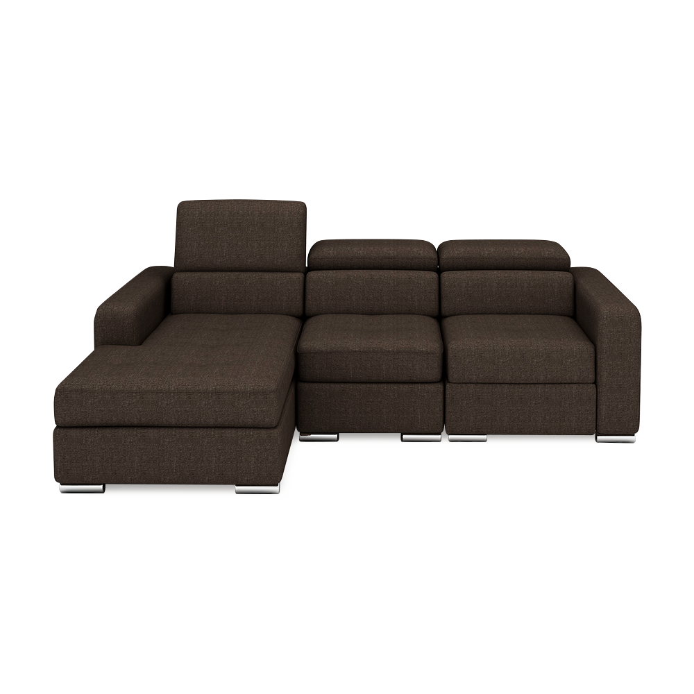KELBY – Modular Leather Sofa with Extendable Seat & Motorised Incliner (L-Shaped)