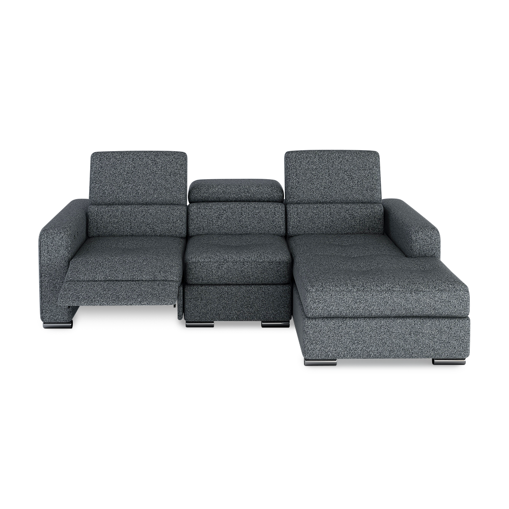 KELBY – Modular Leather Sofa with Extendable Seat & Motorised Incliner (L-Shaped)