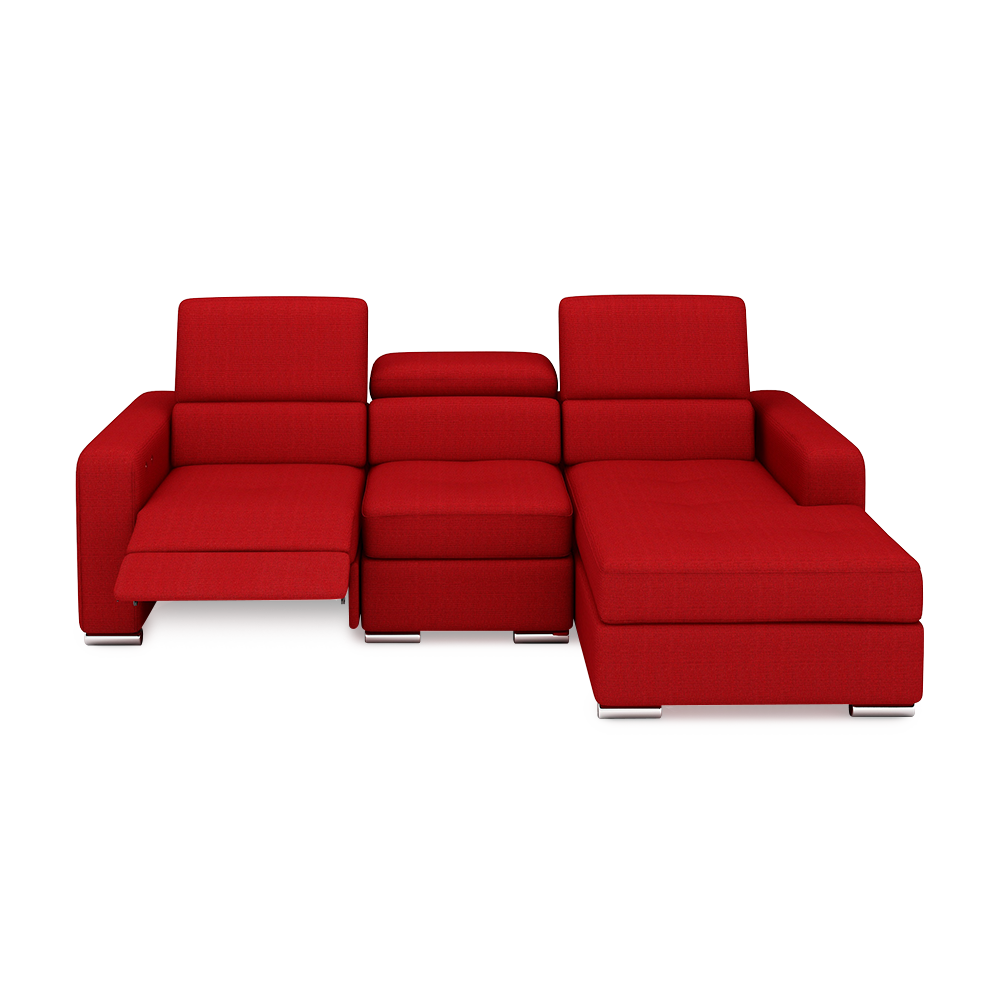 KELBY – Modular Leather Sofa with Extendable Seat & Motorised Incliner (L-Shaped)