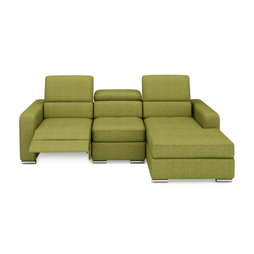 KELBY – Modular Leather Sofa with Extendable Seat & Motorised Incliner (L-Shaped)
