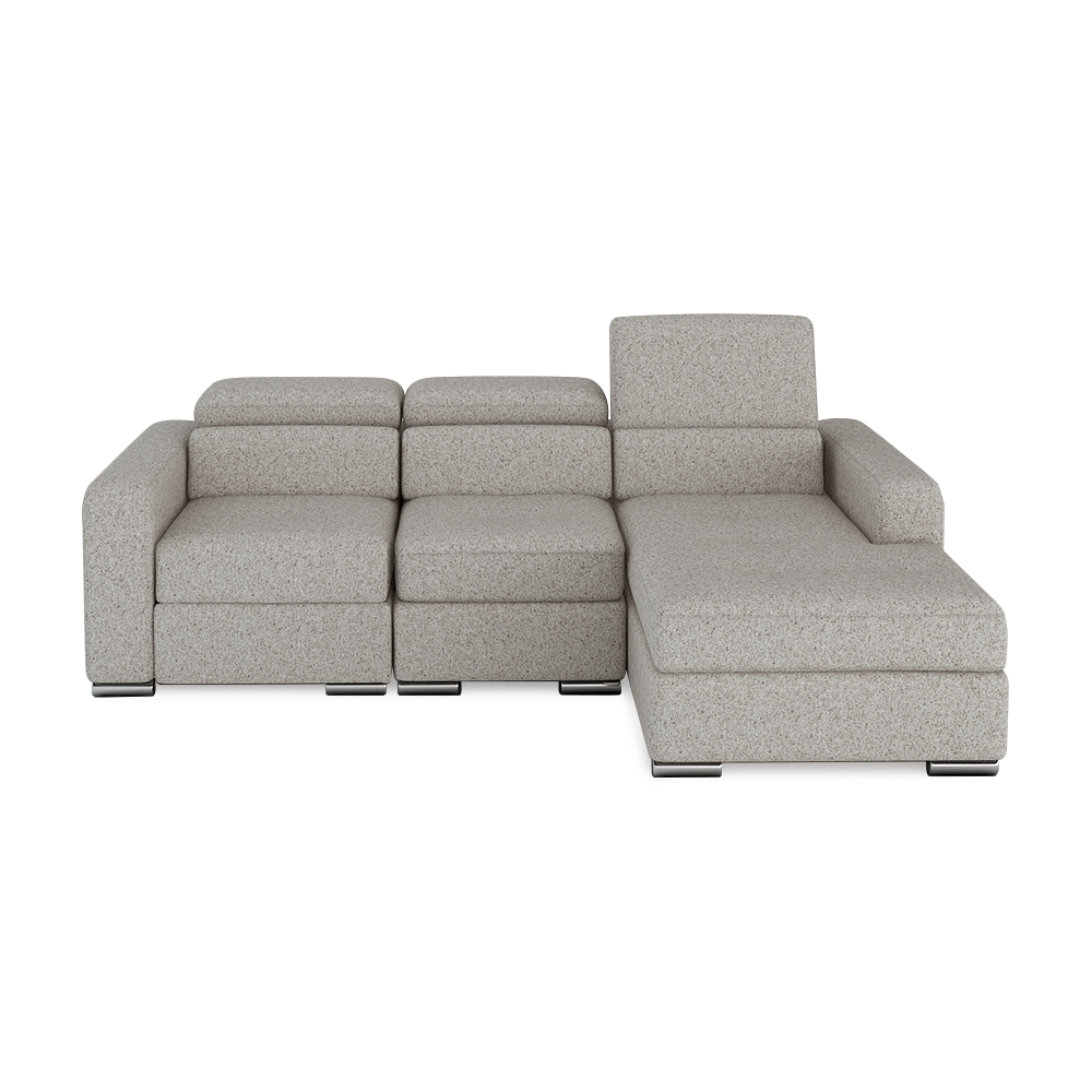 KELBY – Modular Leather Sofa with Extendable Seat & Motorised Incliner (L-Shaped)