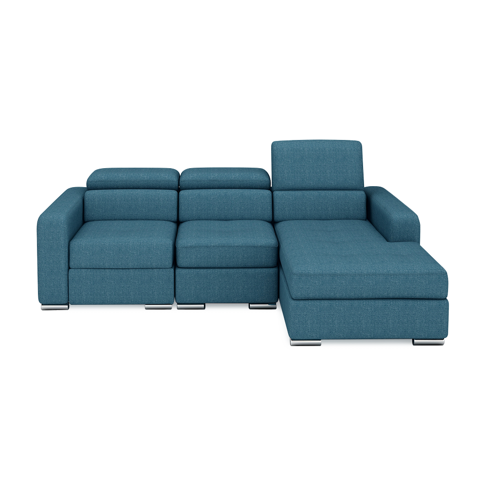 KELBY – Modular Leather Sofa with Extendable Seat & Motorised Incliner (L-Shaped)