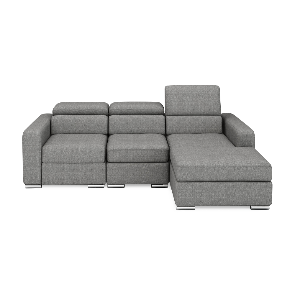 KELBY – Modular Leather Sofa with Extendable Seat & Motorised Incliner (L-Shaped)