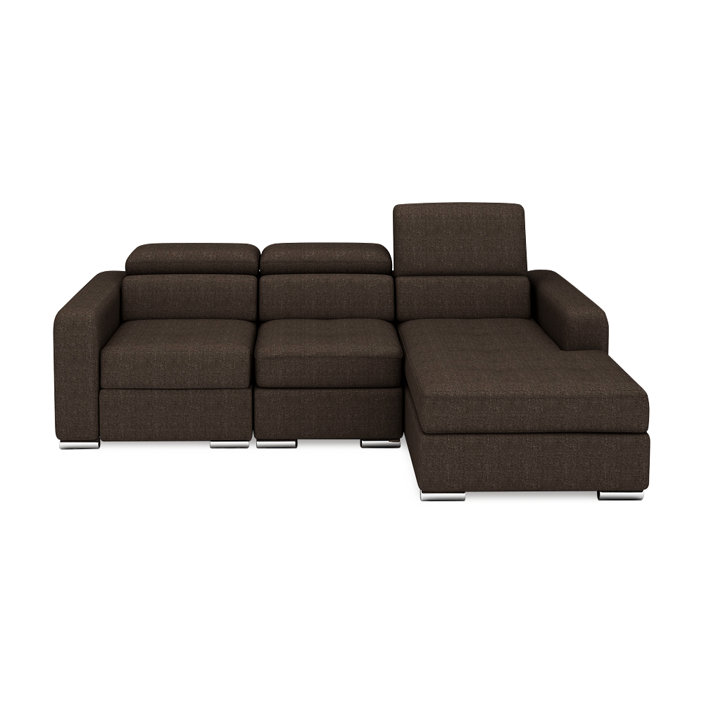 KELBY – Modular Leather Sofa with Extendable Seat & Motorised Incliner (L-Shaped)