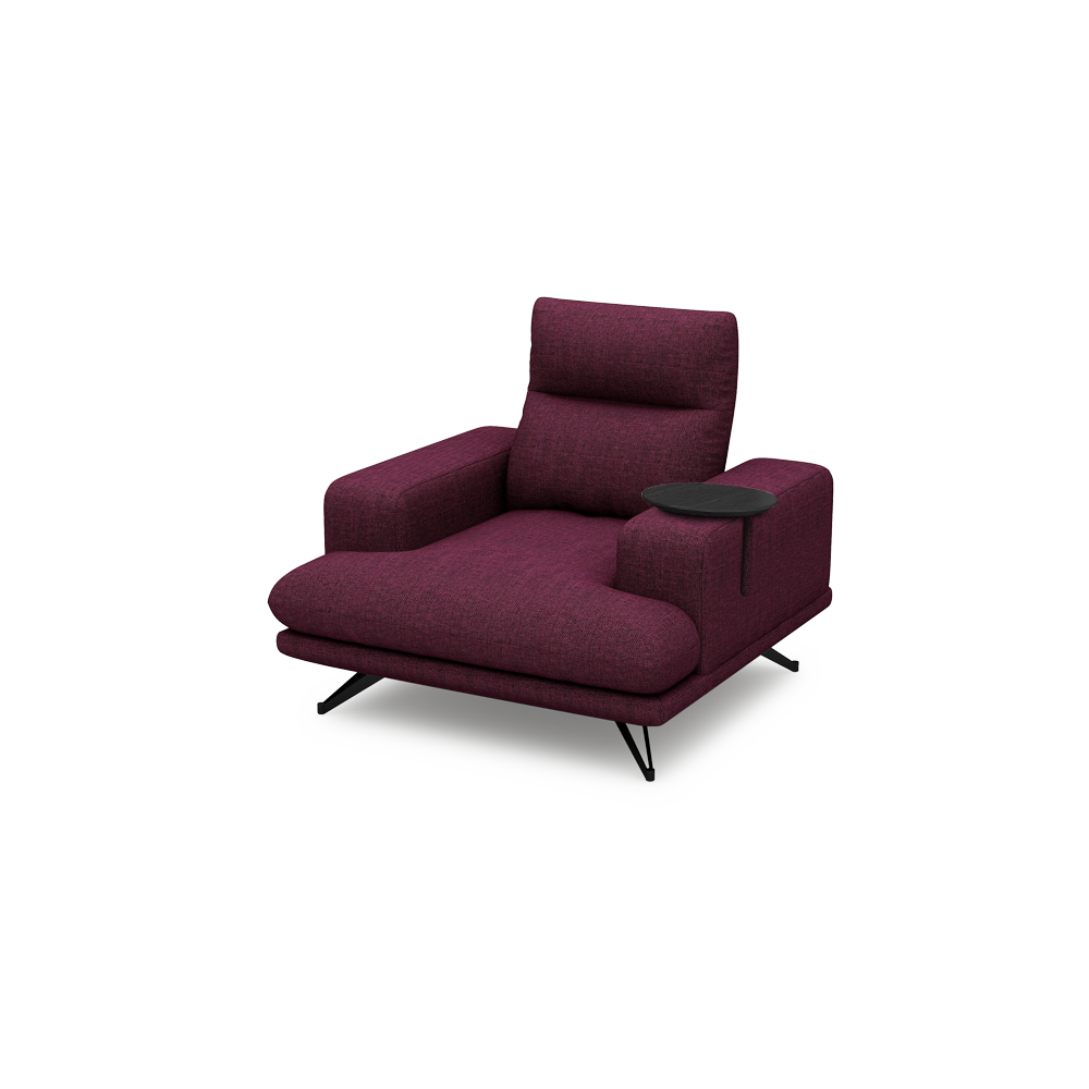 GAVORA – Push-Back Fabric Sofa with Adjustable Backrest (1-seater)