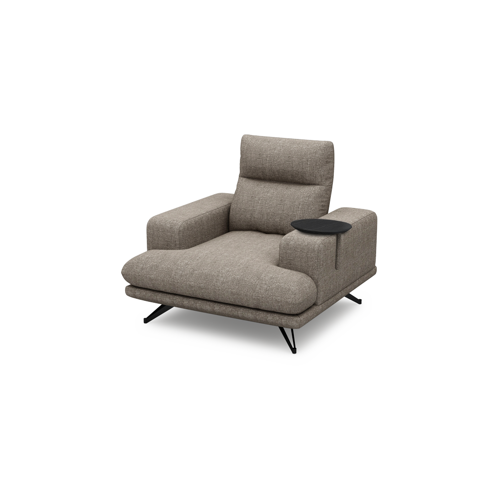 GAVORA – Push-Back Fabric Sofa with Adjustable Backrest (1-seater)