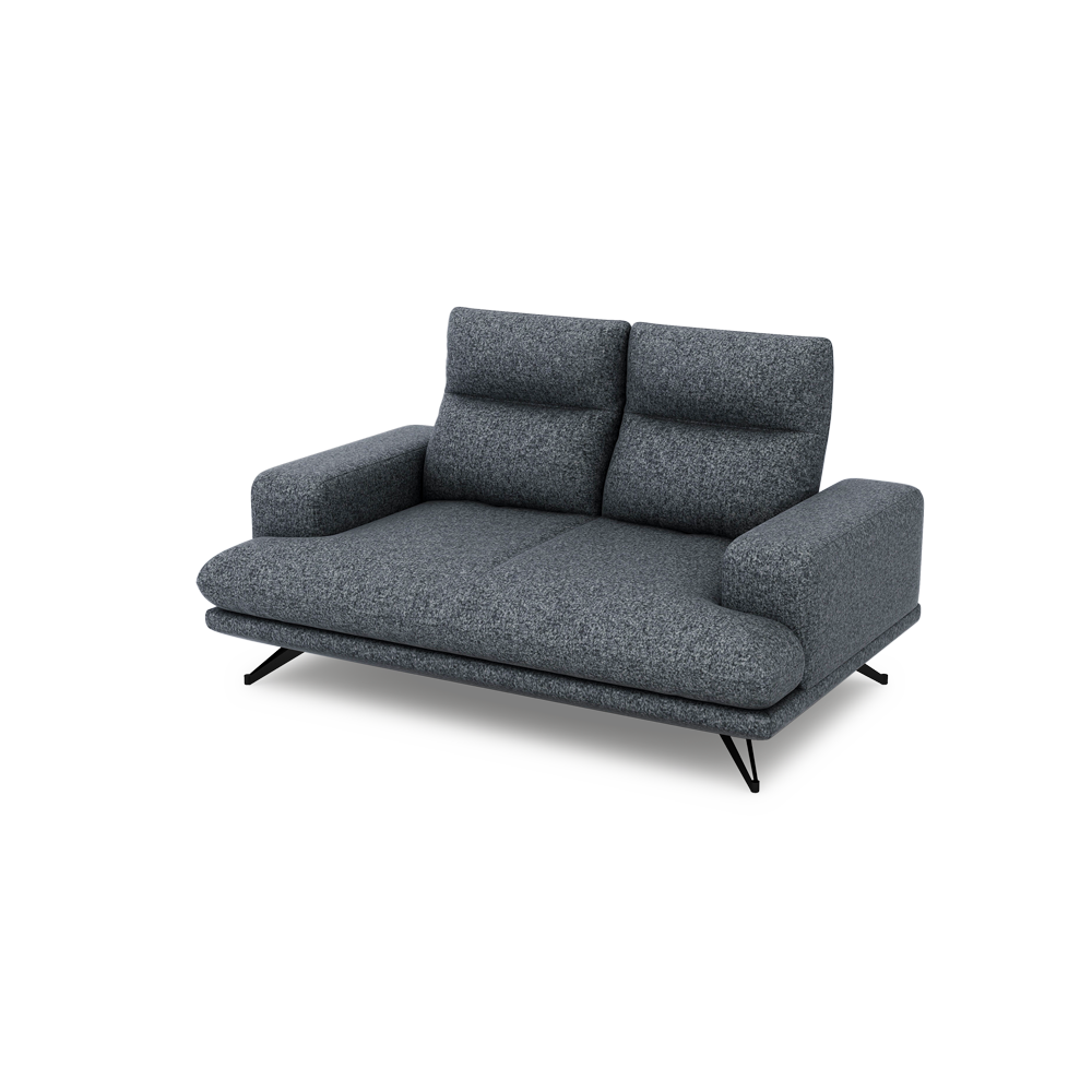 GAVORA – Push-Back Fabric Sofa with Adjustable Backrest (2-seater)