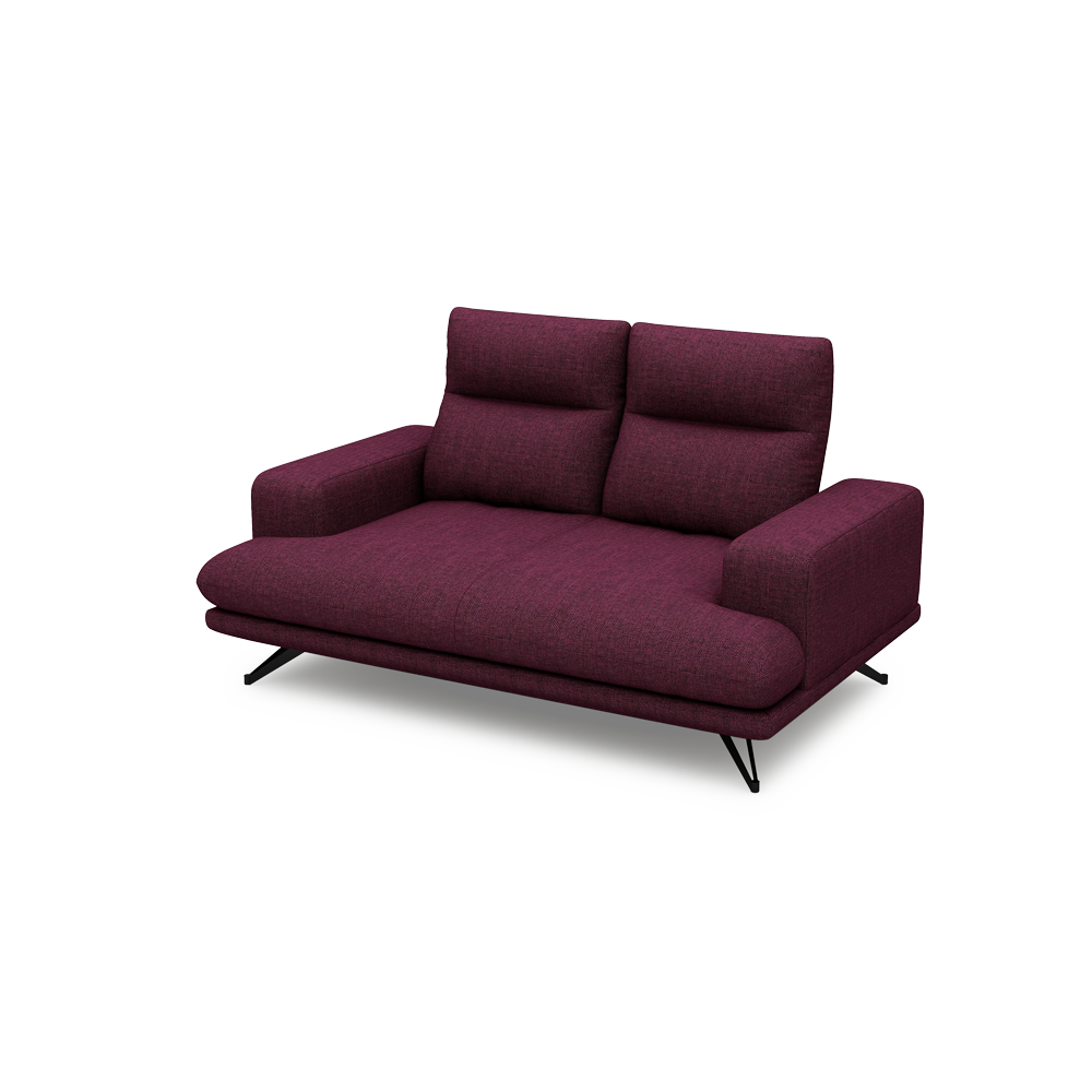 GAVORA – Push-Back Fabric Sofa with Adjustable Backrest (2-seater)