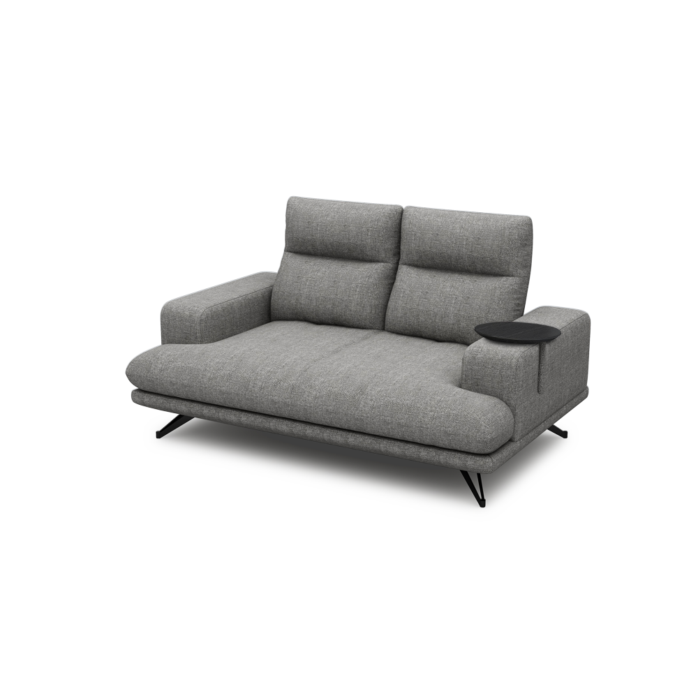 GAVORA – Push-Back Fabric Sofa with Adjustable Backrest (2-seater)