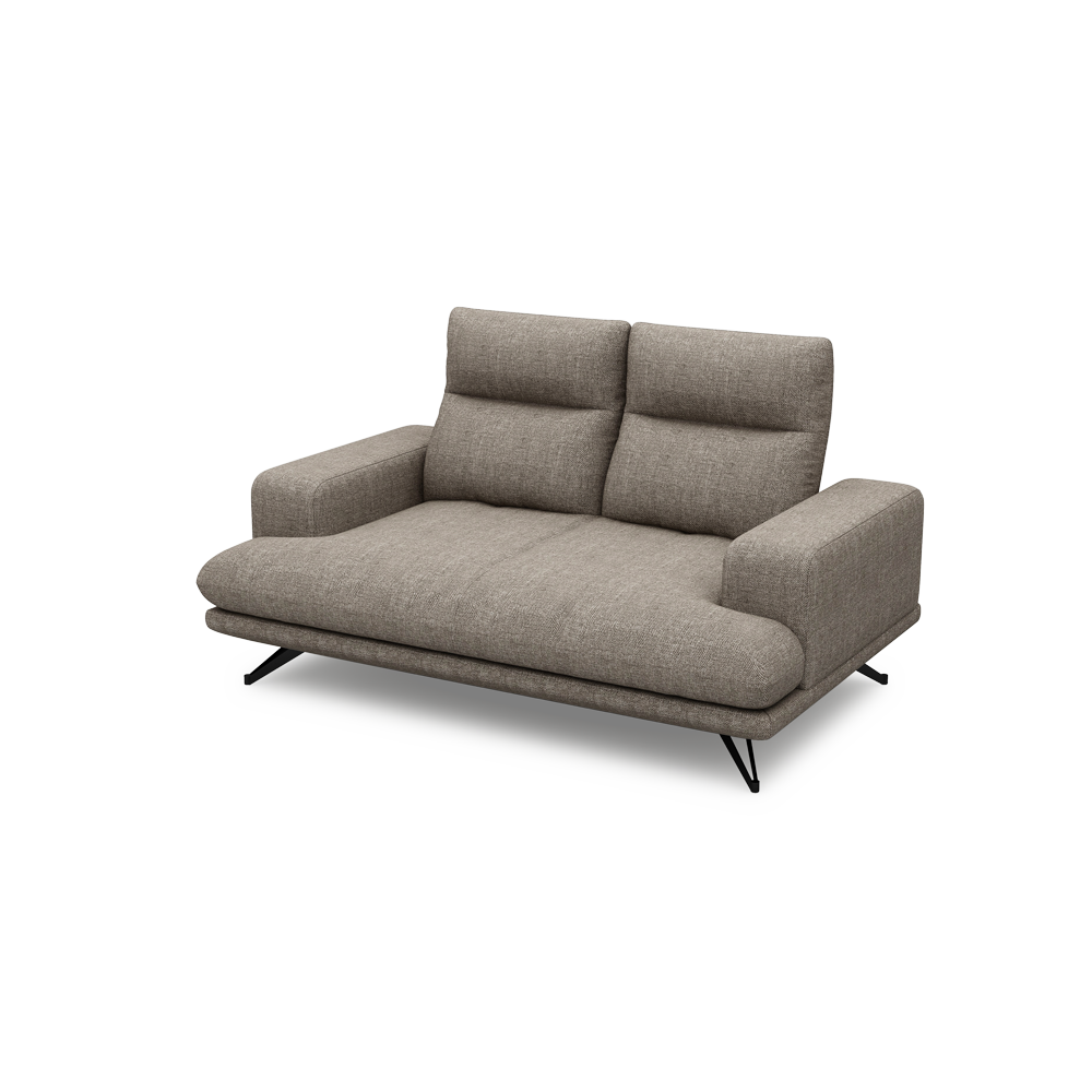GAVORA – Push-Back Fabric Sofa with Adjustable Backrest (2-seater)