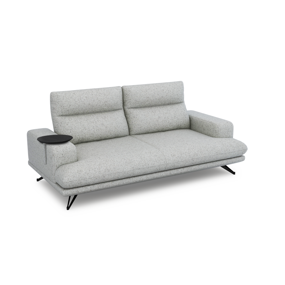 GAVORA – Push-Back Fabric Sofa with Adjustable Backrest (3-seater)