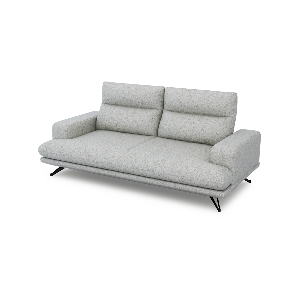 GAVORA – Push-Back Fabric Sofa with Adjustable Backrest (3-seater)