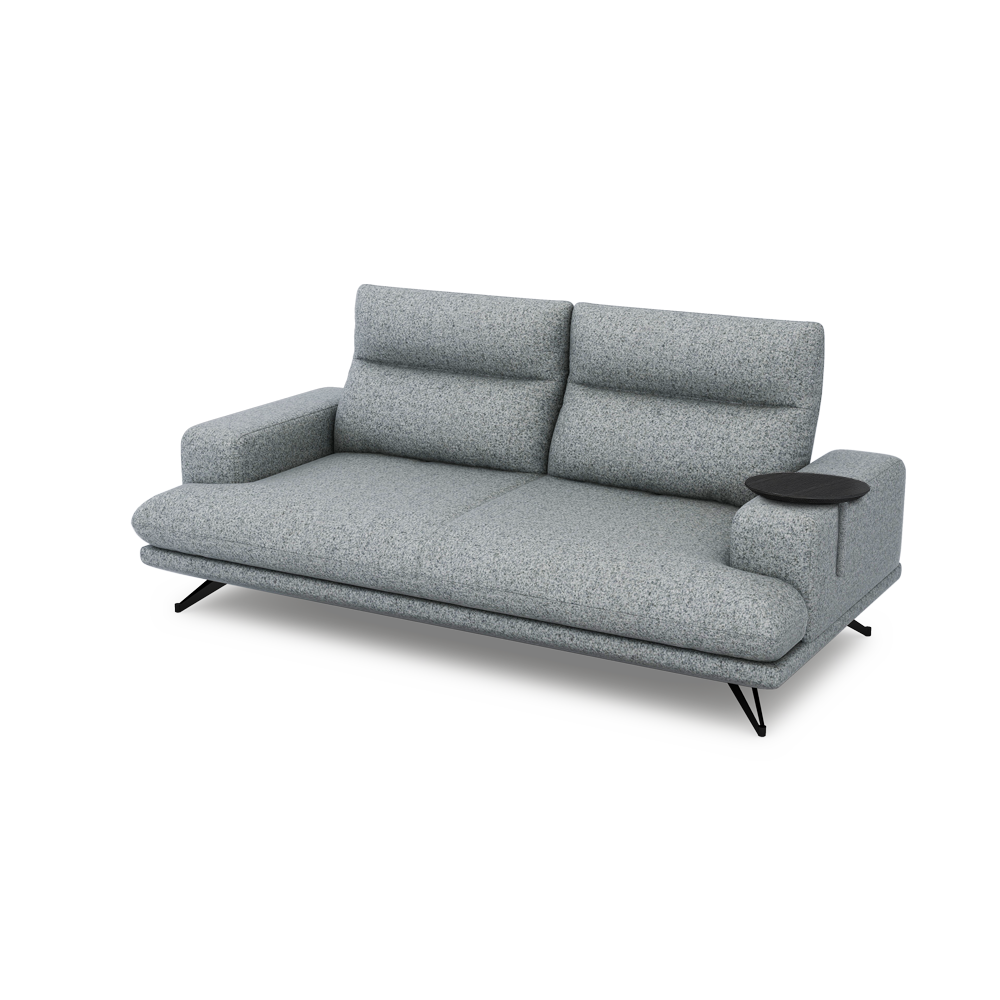 GAVORA – Push-Back Fabric Sofa with Adjustable Backrest (3-seater)