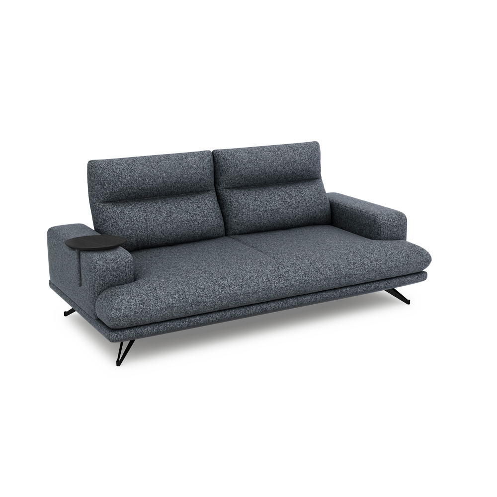GAVORA – Push-Back Fabric Sofa with Adjustable Backrest (3-seater)
