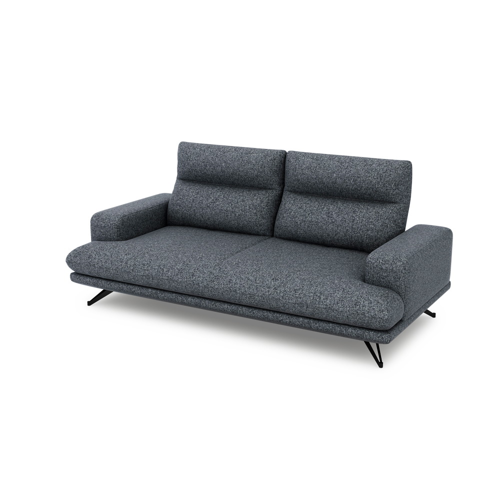 GAVORA – Push-Back Fabric Sofa with Adjustable Backrest (3-seater)