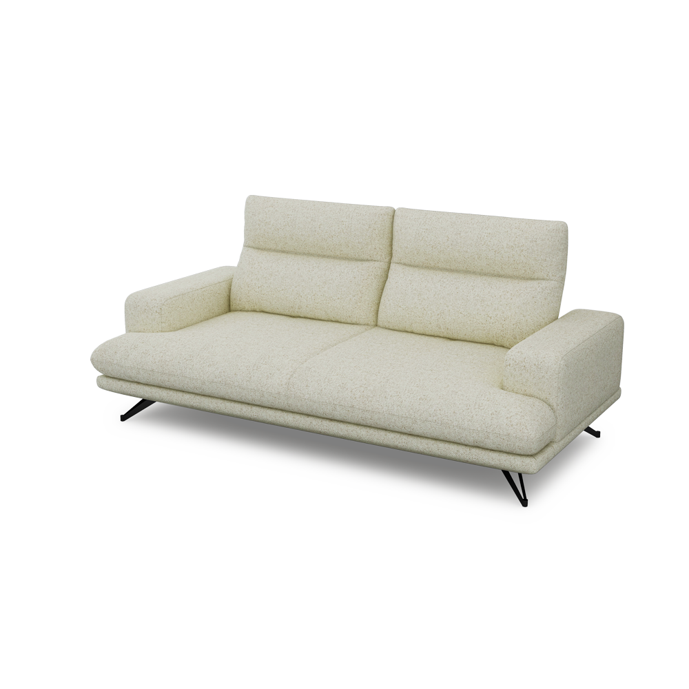 GAVORA – Push-Back Fabric Sofa with Adjustable Backrest (3-seater)