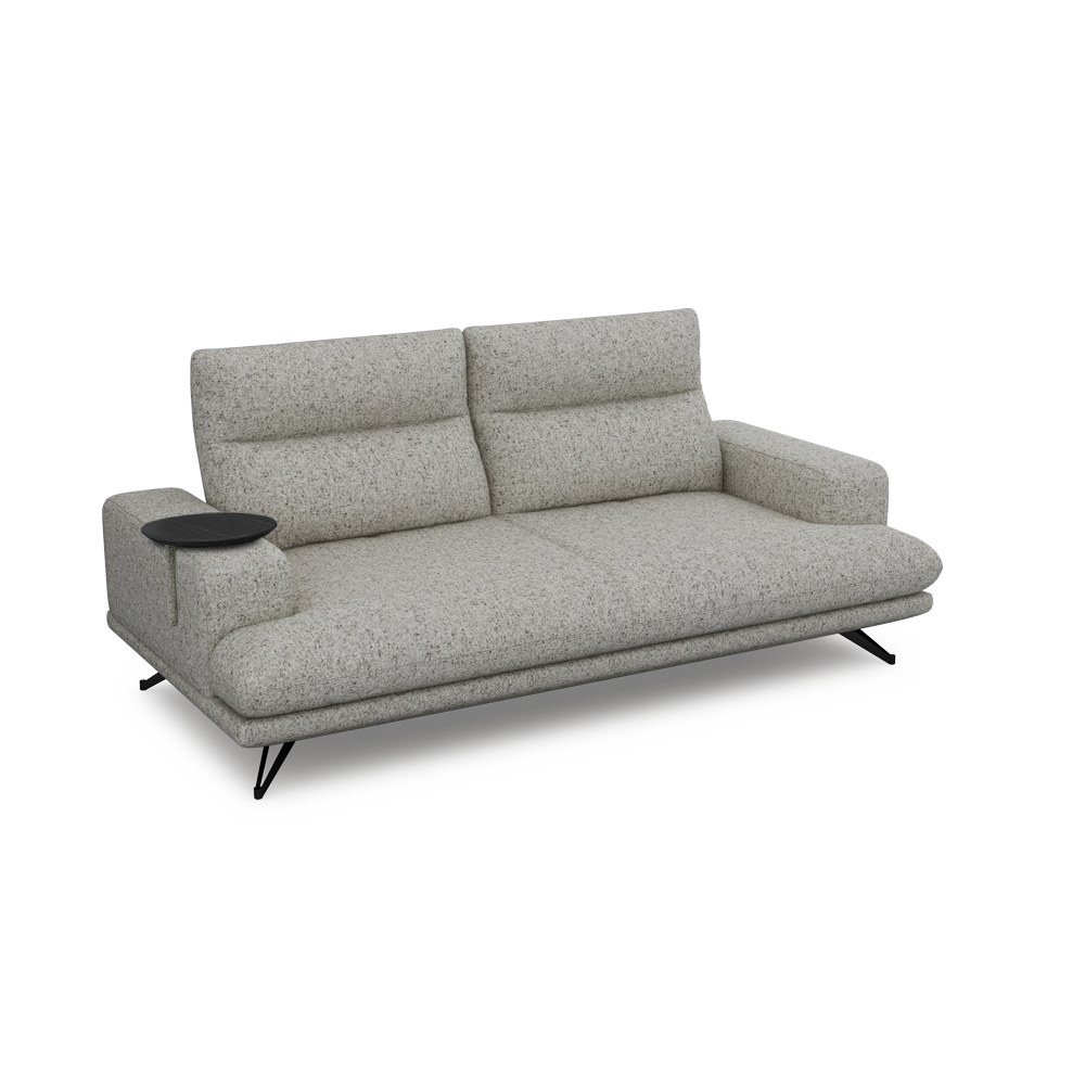 GAVORA – Push-Back Fabric Sofa with Adjustable Backrest (3-seater)
