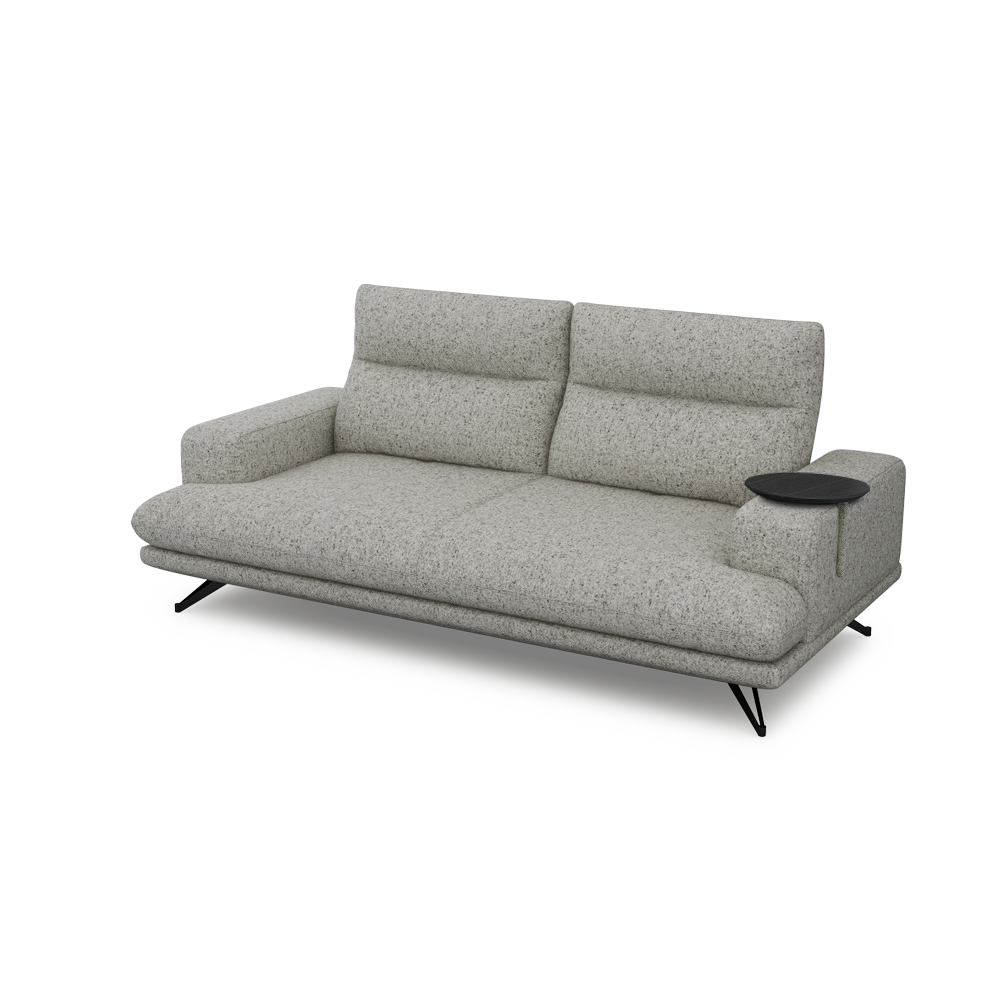 GAVORA – Push-Back Fabric Sofa with Adjustable Backrest (3-seater)
