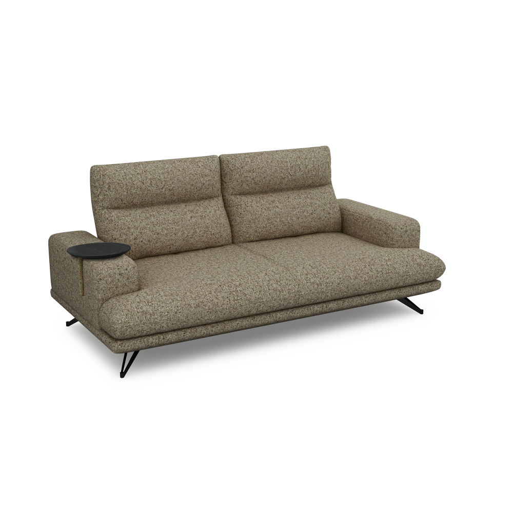 GAVORA – Push-Back Fabric Sofa with Adjustable Backrest (3-seater)