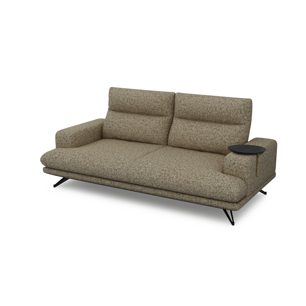 GAVORA – Push-Back Fabric Sofa with Adjustable Backrest (3-seater)